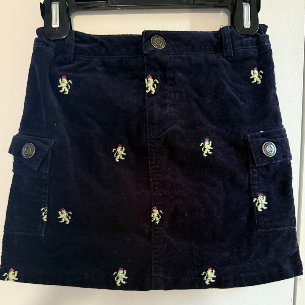 Like New Vintage KCParker/Hartstrings navy velvet  corduroy skort, 6, MSRP $39